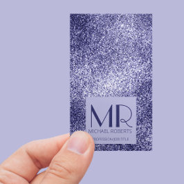Modern minimalistisk Lila Foil Metallic Typography Visitkort