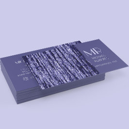 Modern minimalistisk Lila Foil Metallic Typography Visitkort