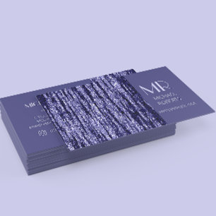 Modern minimalistisk Lila Foil Metallic Typography Visitkort