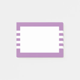 Modern minimalistisk Lila White Rand Post-it Block