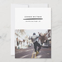 Modern minimalistisk linjeförklaring - tillkännagi inbjudningar