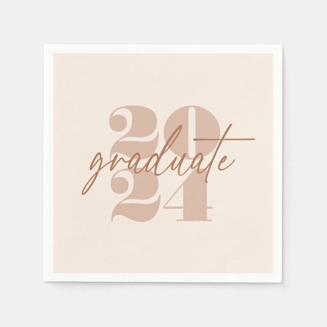 Modern minimalistisk ljudgrad | Cappuccino Cream Pappersservett (Framsidan)