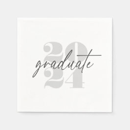 Modern minimalistisk ljudgrad | Vit + Grått Pappersservett