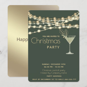 Modern minimalistisk ljus-cocktail party inbjudningar