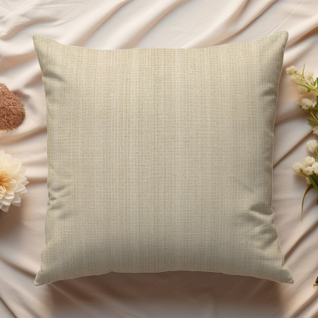 Modern minimalistisk ljusbeige burlap  kudde (Skapare uppladdad)