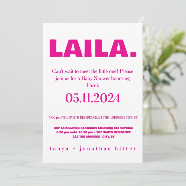 Modern Minimalistisk Ljusblå Pojk Bebis Babyshower Inbjudningar (Stående Fram)