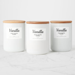 Modern Minimalistisk ljuskällemärkning Mat Etiketter