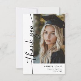 Modern minimalistisk Lodrät Photo Studenten Tack Kort