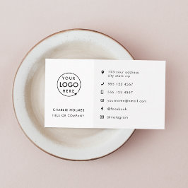 Modern Minimalistisk Logo Egen Ikon Sociala Medier Visitkort