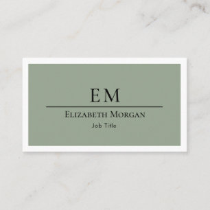 Modern Minimalistisk Logo Sälggrön Enkel Visitkort