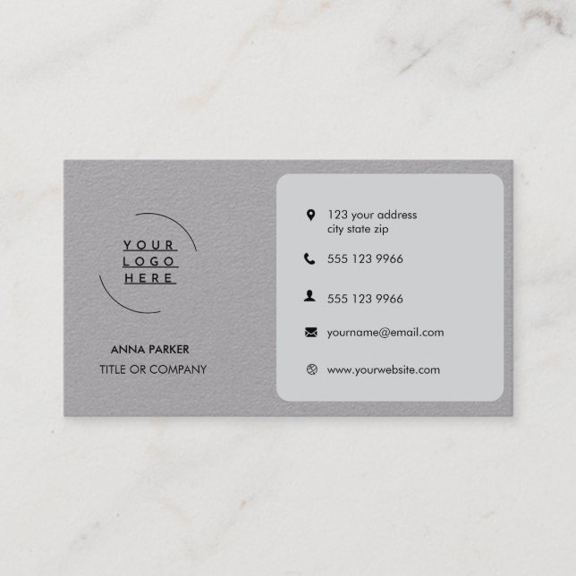 Modern Minimalistisk Logotyp | Anpassade Ikoner  F Visitkort (Framsida)
