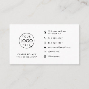 Modern minimalistisk Logotyp Anpassningsbar Ikon Visitkort