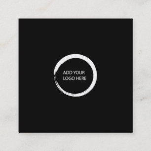 Modern minimalistisk logotyp, enkel svart professi fyrkantigt visitkort