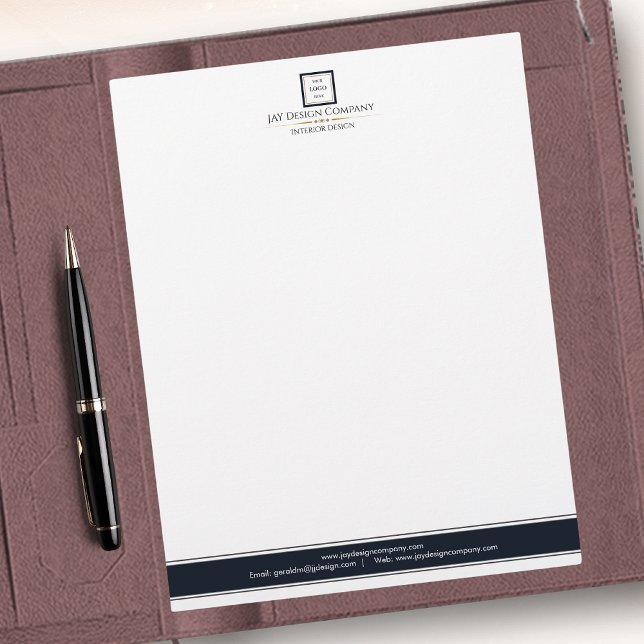 Modern minimalistisk Logotyp för Black Gräns-föret Brevhuvud (Skapare uppladdad)