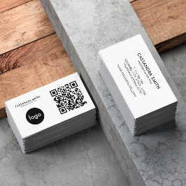 Modern minimalistisk Logotyp för QR-kodföretag Visitkort