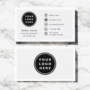 Modern minimalistisk Logotyp med Social-medieikone Visitkort