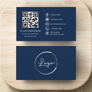 Modern minimalistisk Logotyp med Social-medieikone Visitkort