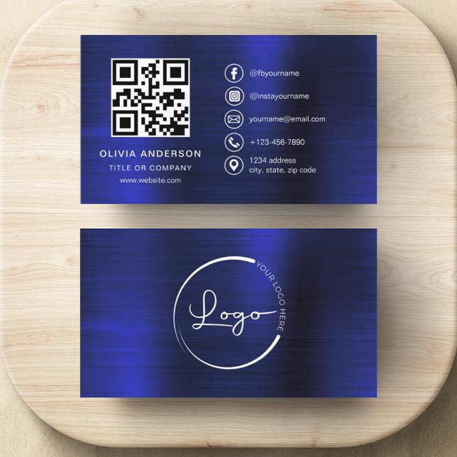 Modern minimalistisk Logotyp med Social-medieikone Visitkort (Skapare uppladdad)