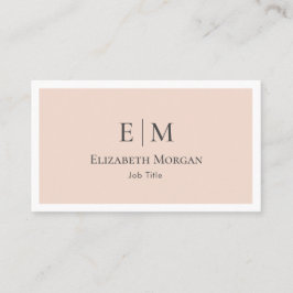 Modern minimalistisk Logotyp Rosa Grått enkel Visitkort