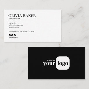 Modern minimalistisk logotyp & sociala media-ikone visitkort