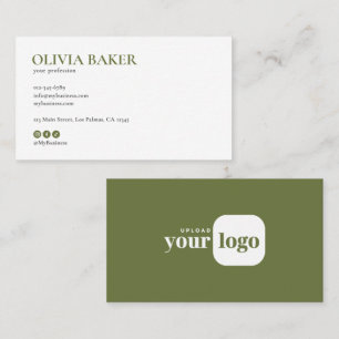Modern minimalistisk logotyp & sociala media-ikone visitkort