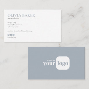 Modern minimalistisk logotyp & sociala media-ikone visitkort