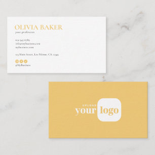 Modern minimalistisk logotyp & sociala media-ikone visitkort