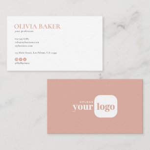 Modern minimalistisk logotyp & sociala media-ikone visitkort
