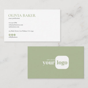 Modern minimalistisk logotyp & sociala media-ikone visitkort