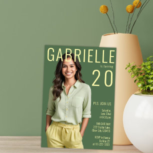 Modern minimalistisk magasin inspirerad 20:e födel inbjudningar