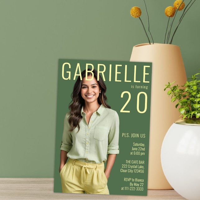 Modern minimalistisk magasin inspirerad 20:e födel inbjudningar (Skapare uppladdad)