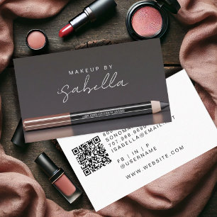 Modern Minimalistisk Makeup Artist Verktyg QR-kod Visitkort