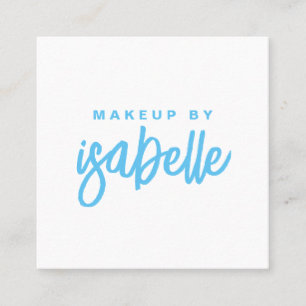 Modern Minimalistisk makeup-konstnärligt skript Fyrkantigt Visitkort
