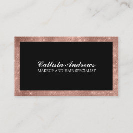 Modern minimalistisk makeup Ro Guld Glitter Visitkort