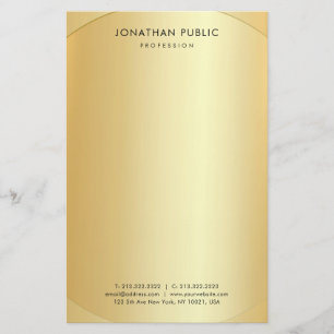 Modern minimalistisk mall för Faux Guld Brevpapper