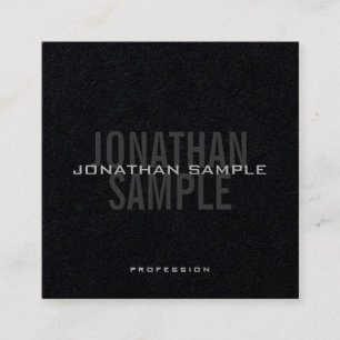 Modern, minimalistisk mall Premium Black Fyrkantigt Visitkort