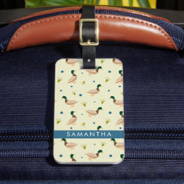 Modern Minimalistisk Mallard Ankor Mønster Bagagebricka