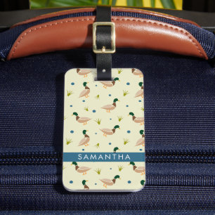 Modern Minimalistisk Mallard Ankor Mønster Bagagebricka