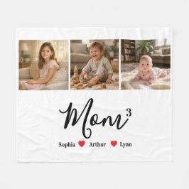 Modern Minimalistisk Mamma Anpassad Foto & Namn Mi Fleecefilt