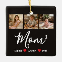Modern Minimalistisk Mamma Anpassad Foto & Namn Mi Julgransprydnad Keramik
