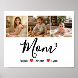 Modern Minimalistisk Mamma Anpassad Foto & Namn Mi Poster