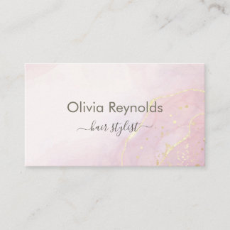Modern minimalistisk Marble Struktur Rosa Guld Visitkort