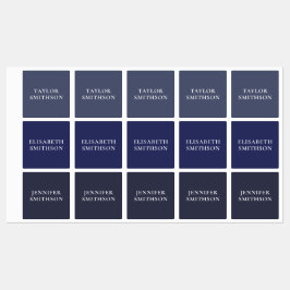Modern minimalistisk marin blå meritlista - lägg t klistermärke