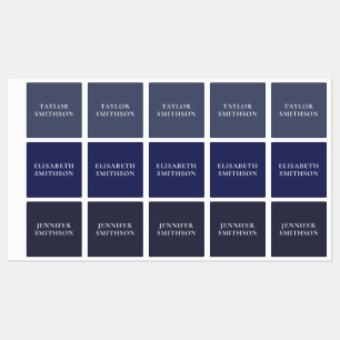 Modern minimalistisk marin blå meritlista - lägg t klistermärke