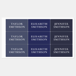 Modern minimalistisk marin blå meritlista - lägg t klistermärke