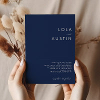 Modern minimalistisk marin blå | SILVER BRÖLLOP