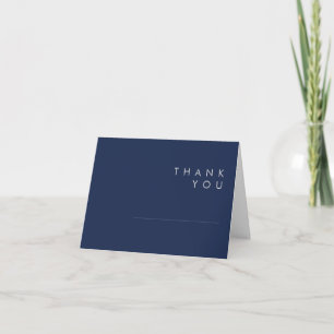 Modern minimalistisk marin blå Silver-vikt Tack Kort