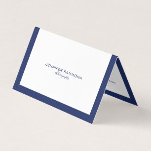 Modern minimalistisk marin oskärpa Gräns Visitkort