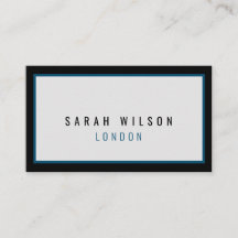 Modern minimalistisk marin svart affärskort