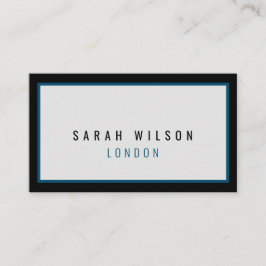 Modern minimalistisk marin svart affärskort